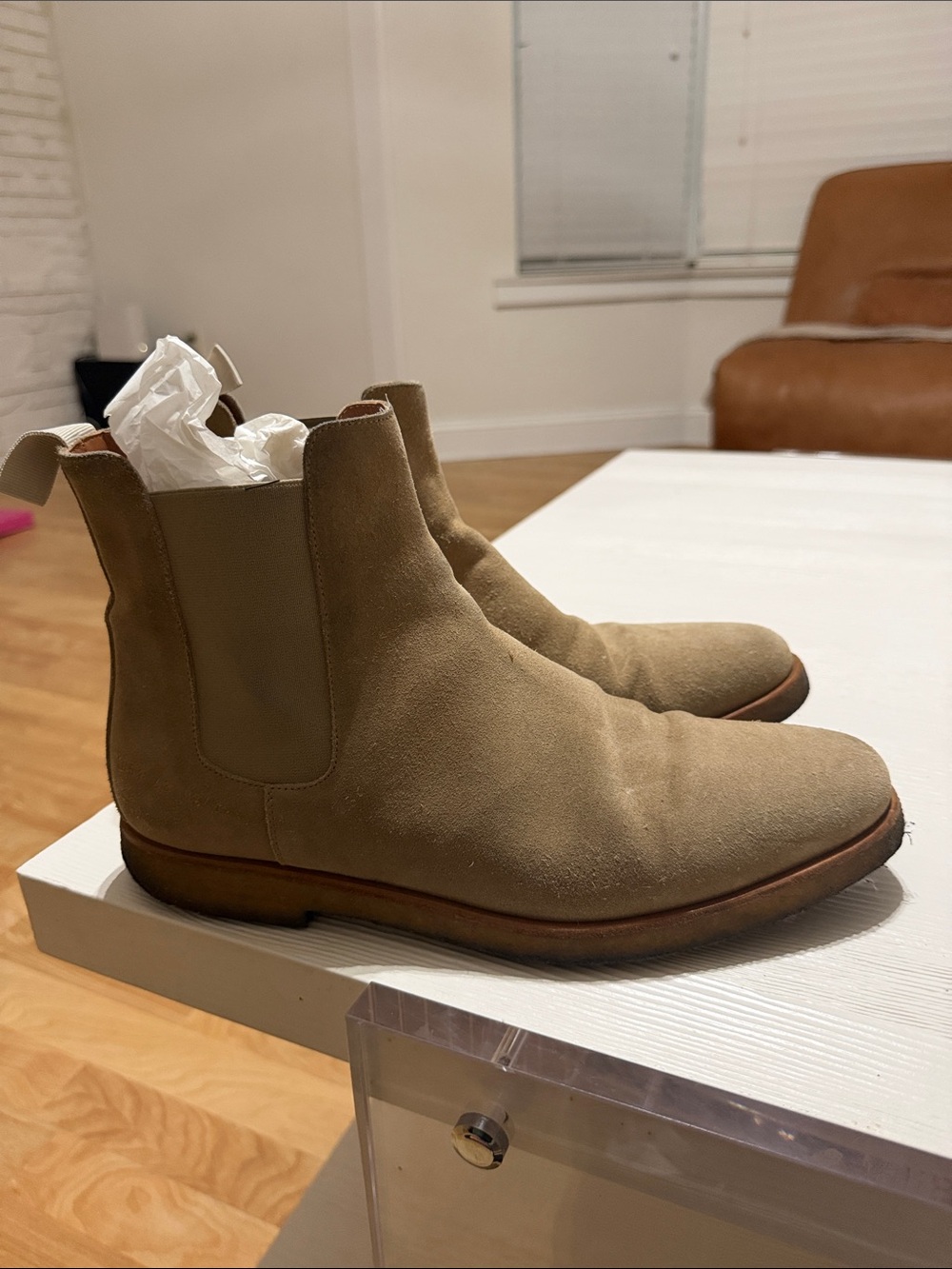 Men's Suede Common projects boots